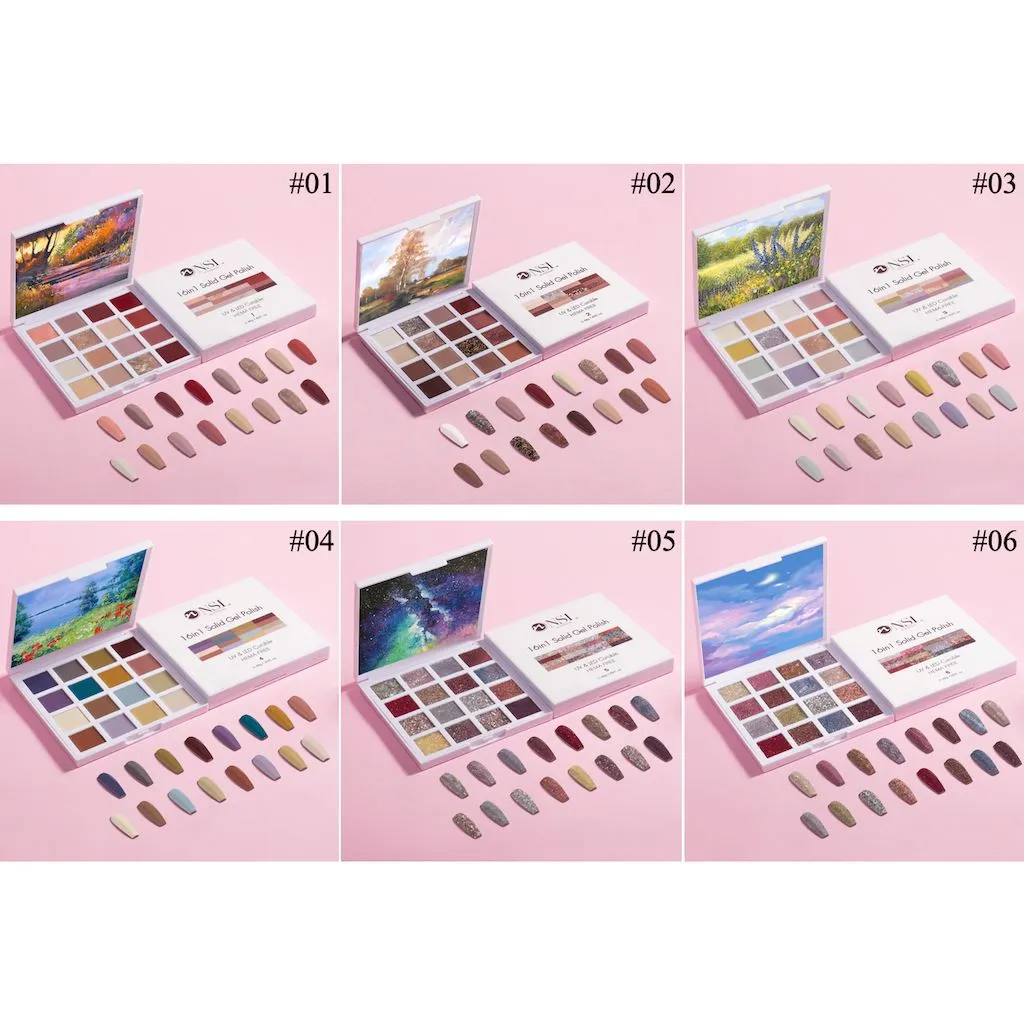 Solid Gel Polish 16in1 Colour Palette