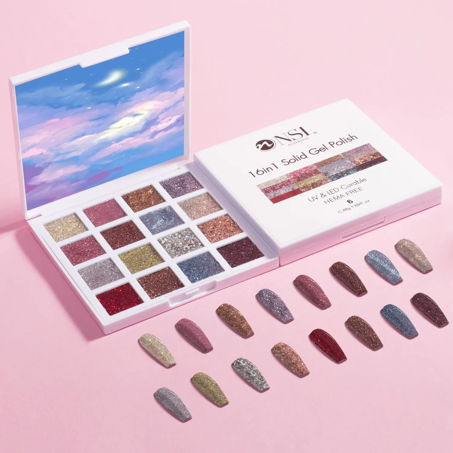 Solid Gel Polish 16in1 Colour Palette
