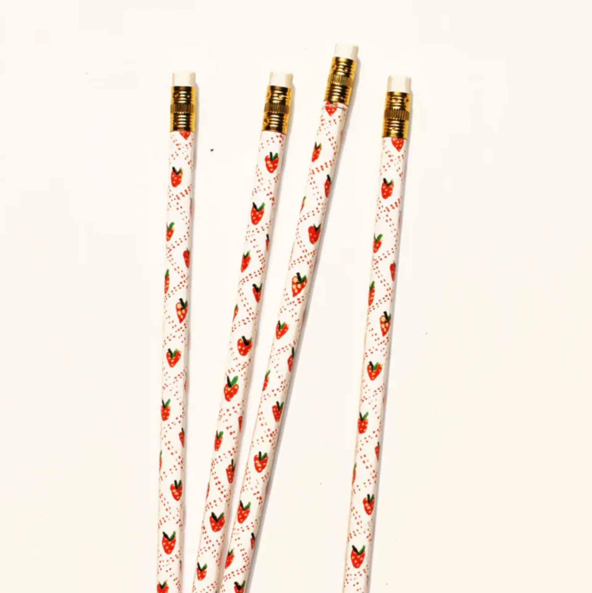 Strawberry Pencils (Sets Of 4)