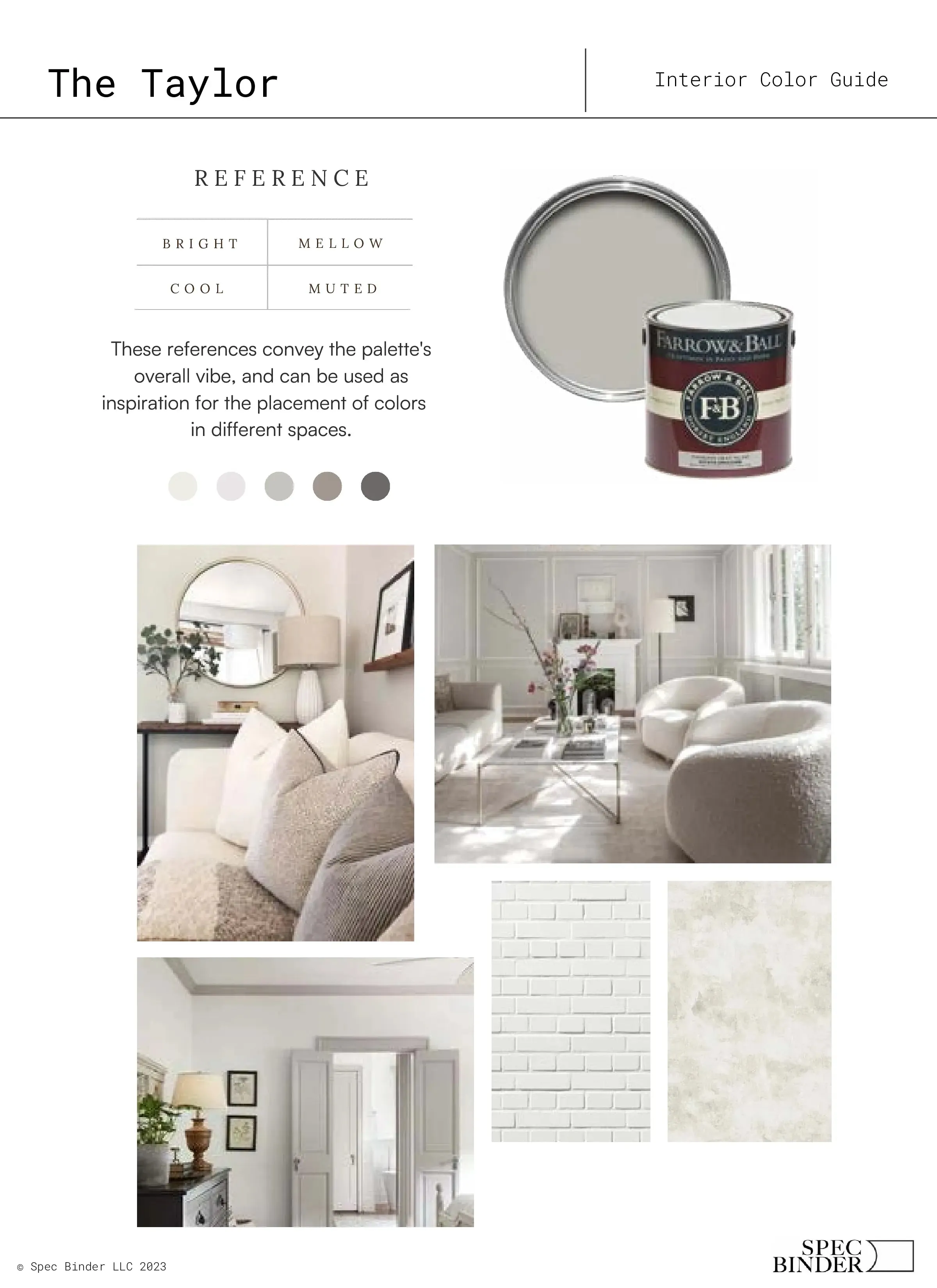 The Taylor Interior Paint Palette