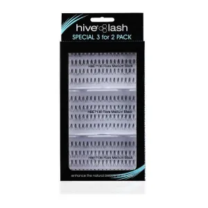 Triple- Medium Black Individual Flare lashes  (76 x3)