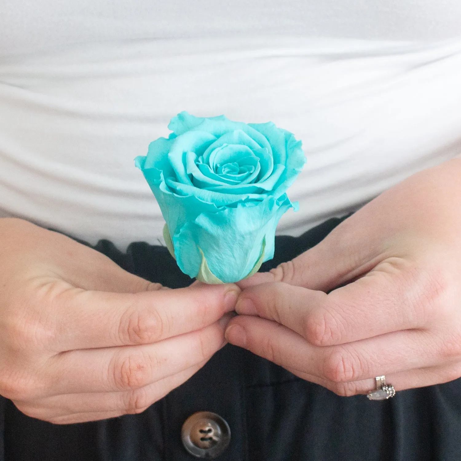 Turquoise Preserved Roses