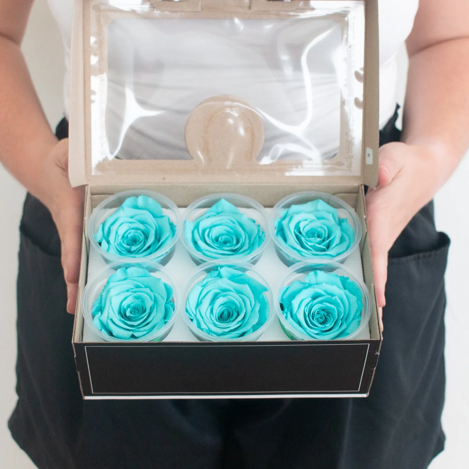 Turquoise Preserved Roses