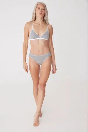 Women's Jersey Bralette - Grey Marl