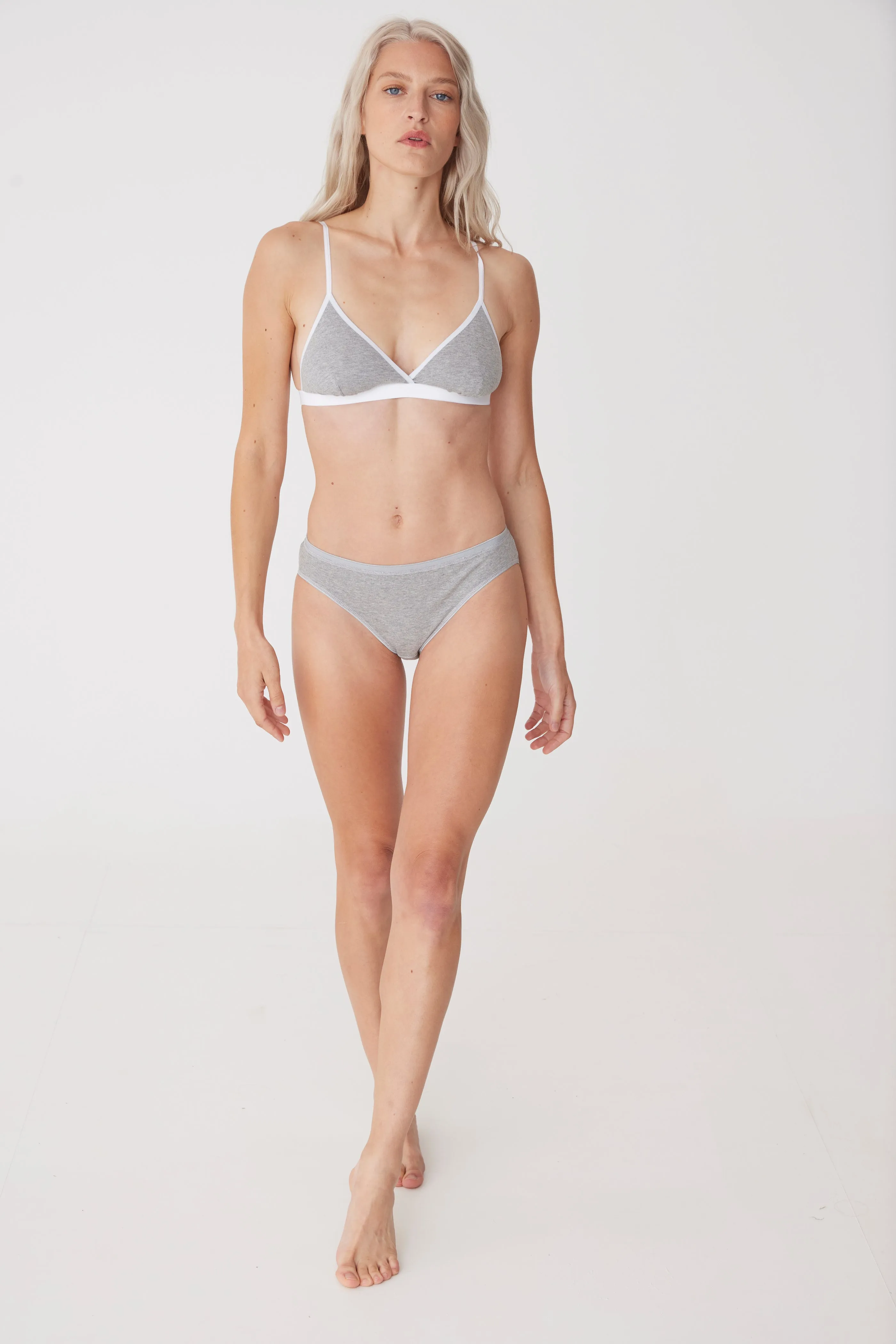 Women's Jersey Bralette - Grey Marl