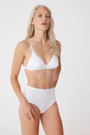 Women's Jersey Bralette - White