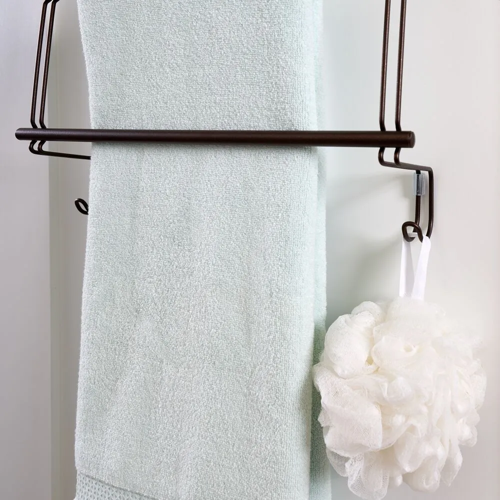 York Over Shower Door Towel Rack Combo Bronze